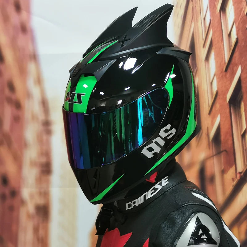 AIS helmet men and women electric motorcycle hard hat full helmet four-season summer knight head