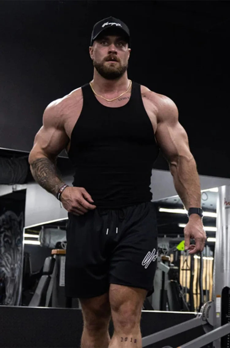 Summer Men's Sports Clothing Casual Vest Fashion Round Neck Quick Dry Tank Top Male Outdoor Gym Fitness Sleeveless Base Shirt