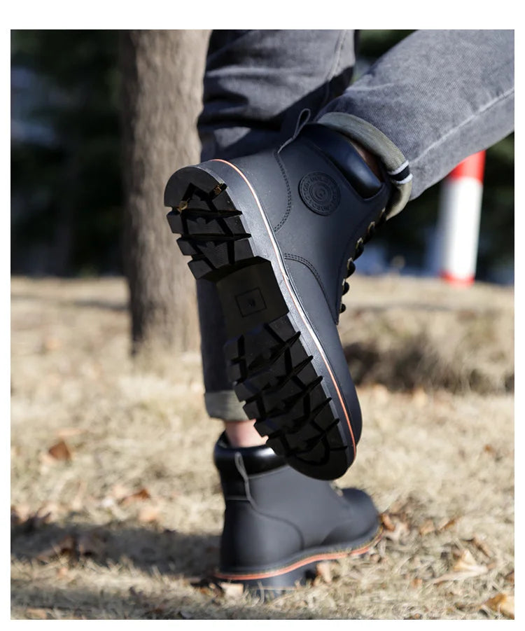 high-top Work Boots For Men Anti-smash Anti-puncture Work Shoes with Steel Toe leather safety shoes men for work waterproof shoe