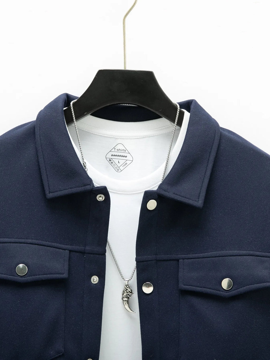 2025 new men's casual spring and autumn solid color single-breasted jacket pocket long-sleeved coat