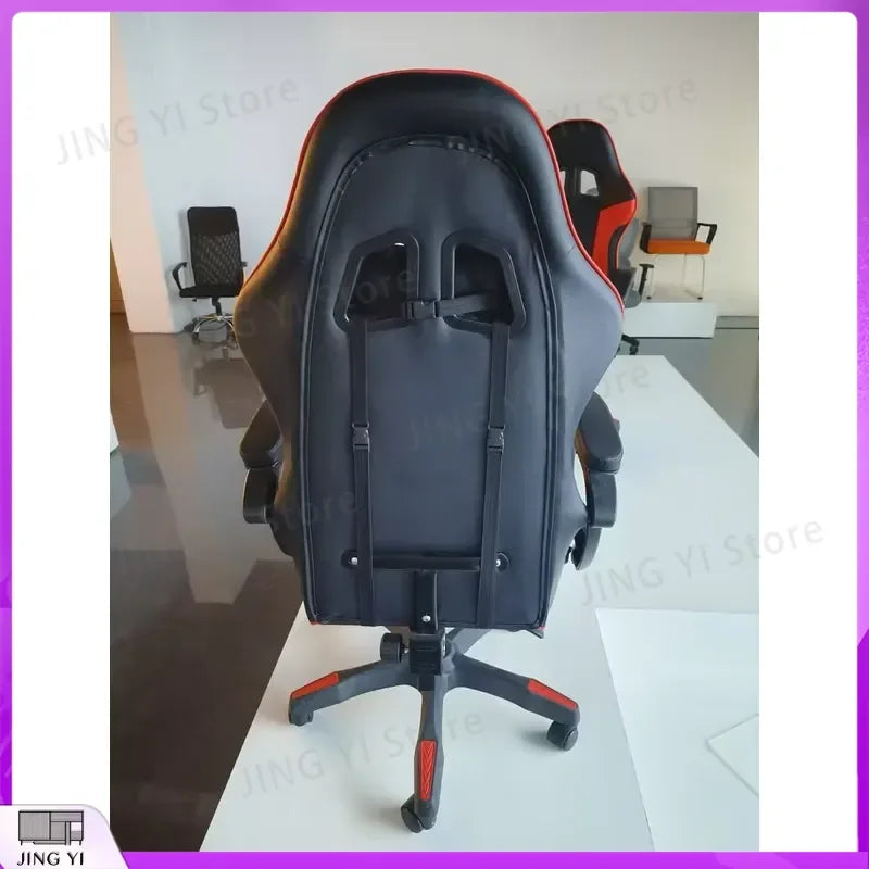 Gaming Chair Ergonomic Racing Style Computer Chair with Adjustable Height Reclining Backrest 360° Swivel PU Leather Seat for
