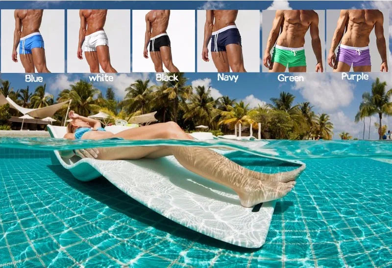 Running Shorts Summer Sexy New Beach Shorts Breathable Quick Dry swimsuit Casual Mens Shorts Gyms Swimwear Boardshorts Trunks
