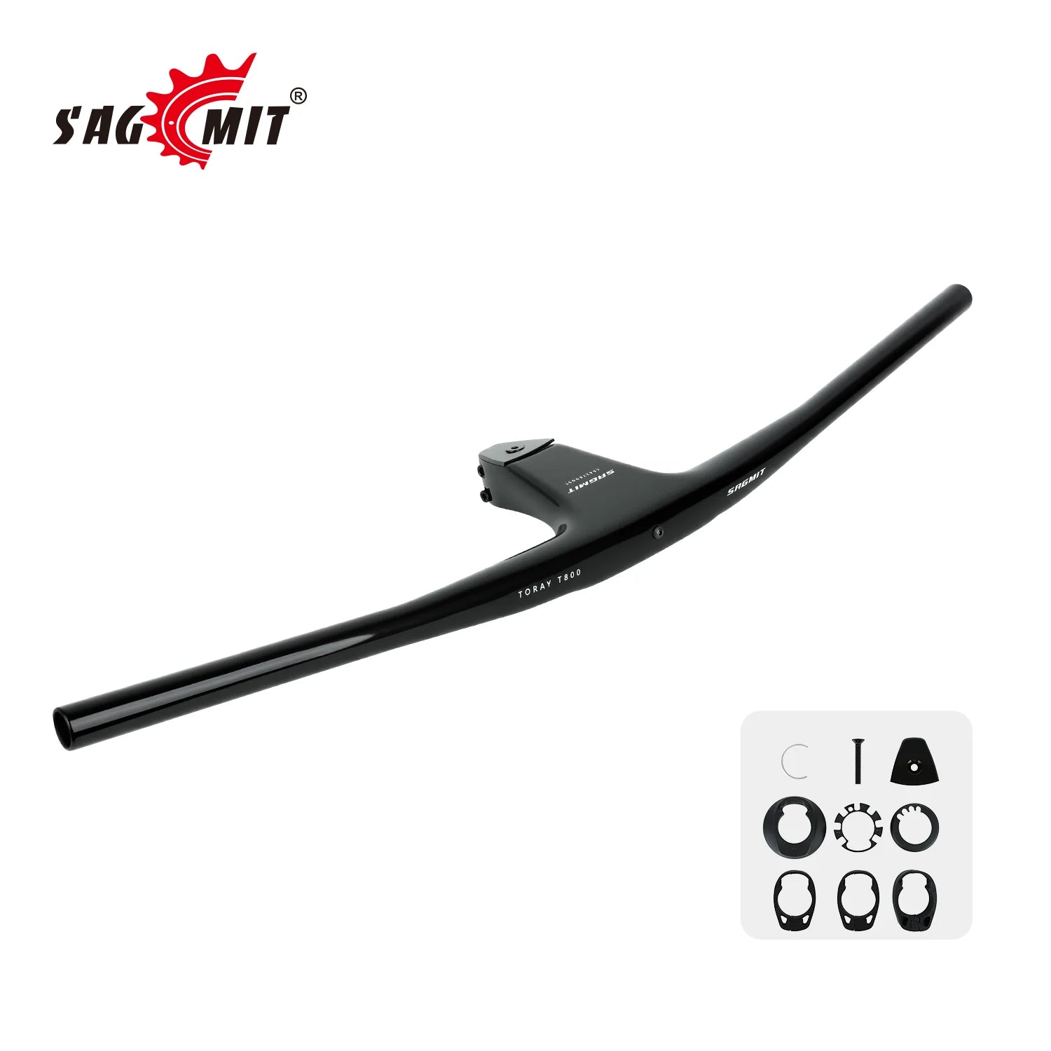 SAGMIT T800 Carbon MTB Bicycle Handle Ultralight 740MM Length 31.8mm Mountain Bike Handlebar Bike Accessories