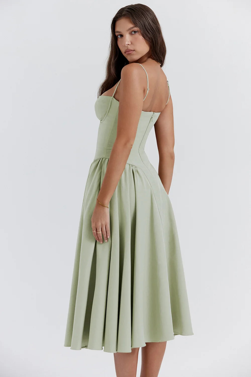 Summer Sexy Tube Top Waisted Camisole Dress Women Elegant Sleeveless Backless Pleated Female Party Evening Dresses