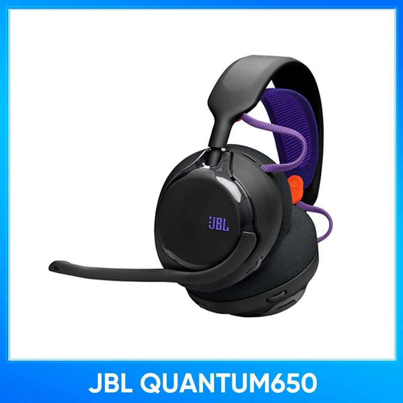 JBL Quantum 650 Wireless Gaming Headset, Over-Ear Headphones with Mic, Spatial Audio Gaming Headphones for E-Sports