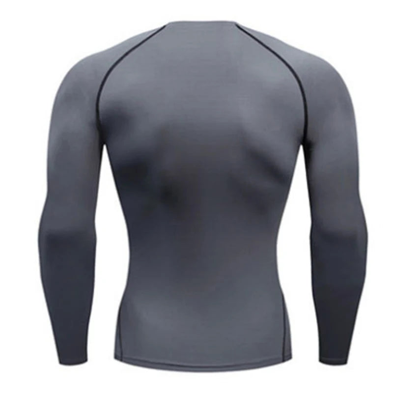 Autumn Winter Compression Shirt Long Sleeve Casual Slim T Shirts For Men Quick Dry Football Tops Gym Sport T Shirt Man Clothing