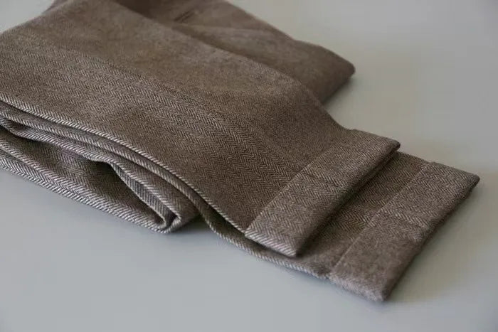 Autumn New Warm Wool Herringbone Casual Trousers British Retro Woolen Loose Straight Pants for Men