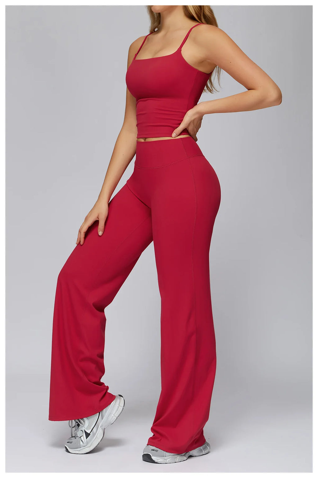 Yoga Set 2 Pieces Sports Outfits Female Clothing Fitness Vest Sportswear Women Tracksuit High Waist Leggings Sport Bra Yoga Suit