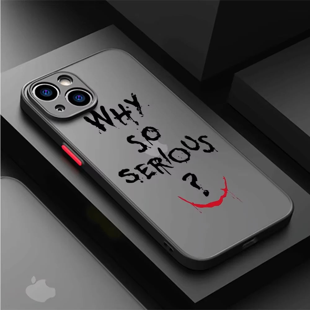 Cool Joker Phone Case For iPhone 16 15 14 13 12 11 Pro Max XS X XR 7 8 SE Transparent Back Cover