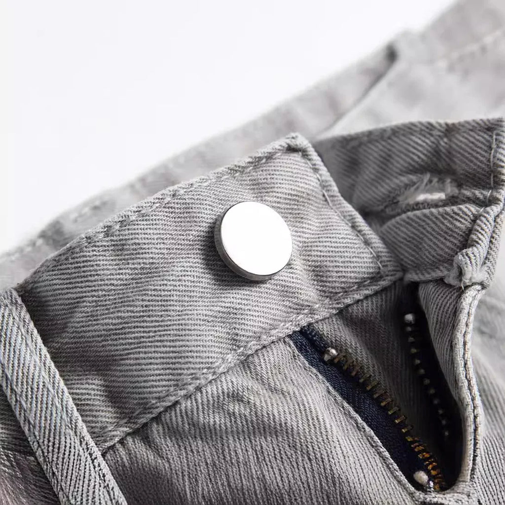 Jeans Boys Straight Ripped Children Washed Distressed Pockets Stretch Casual Denim Trousers Big Kids Streetwear 2025 Hole Pants