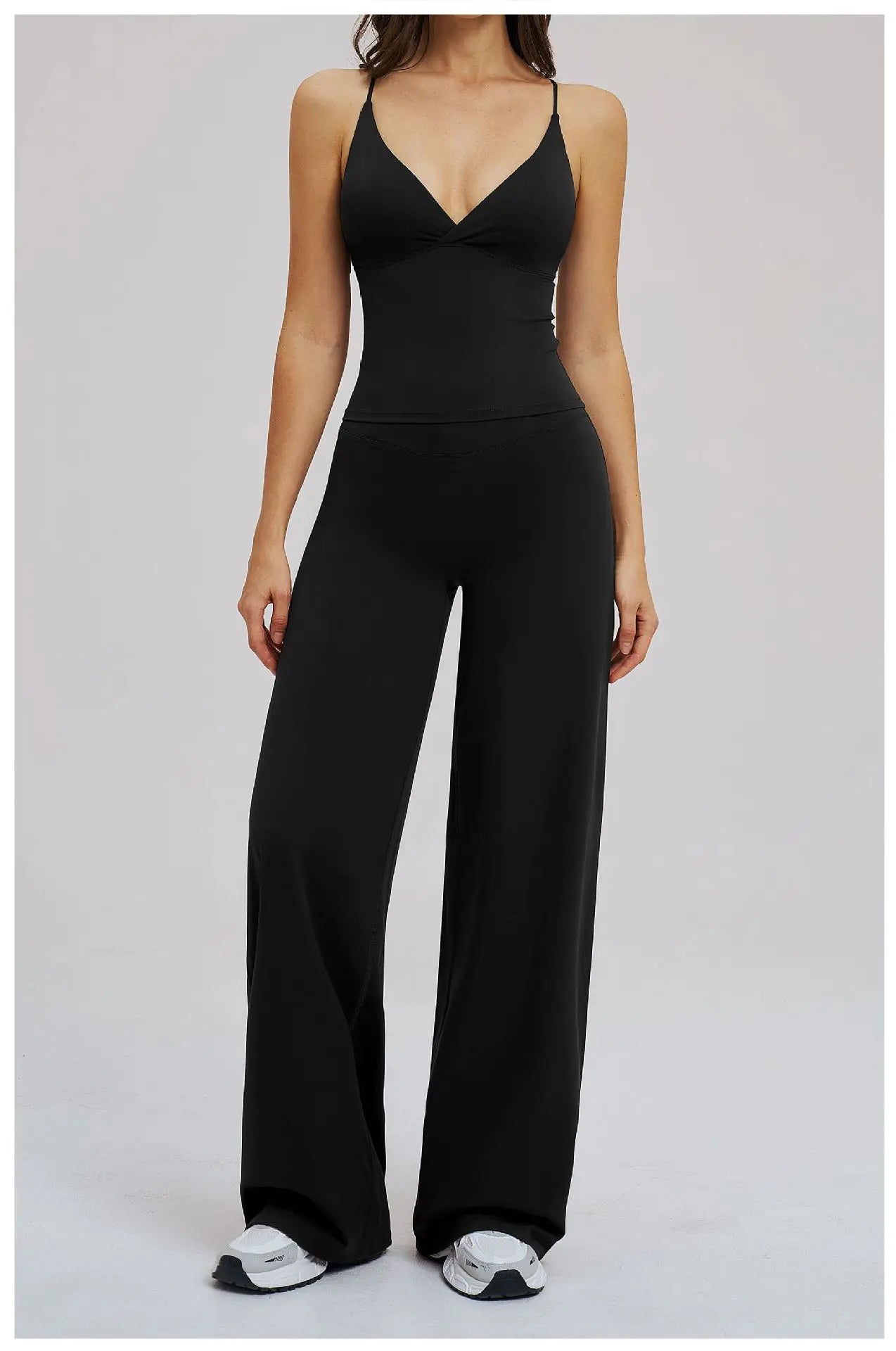 Yoga Flared Pants Women Sexy High Waist Wide Leg Pants Gym Fitness Bell Bottom Trousers Sports Flared Pants Latin Dance Trousers