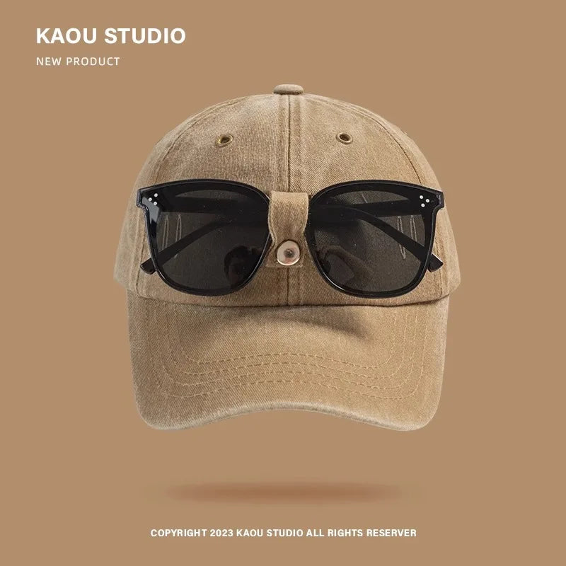 Aviator Hat Korean Adult/Child Version Personality Glasses Cap Sunglasses Sunshade Spring Summer Versatile Tide Baseball Cap