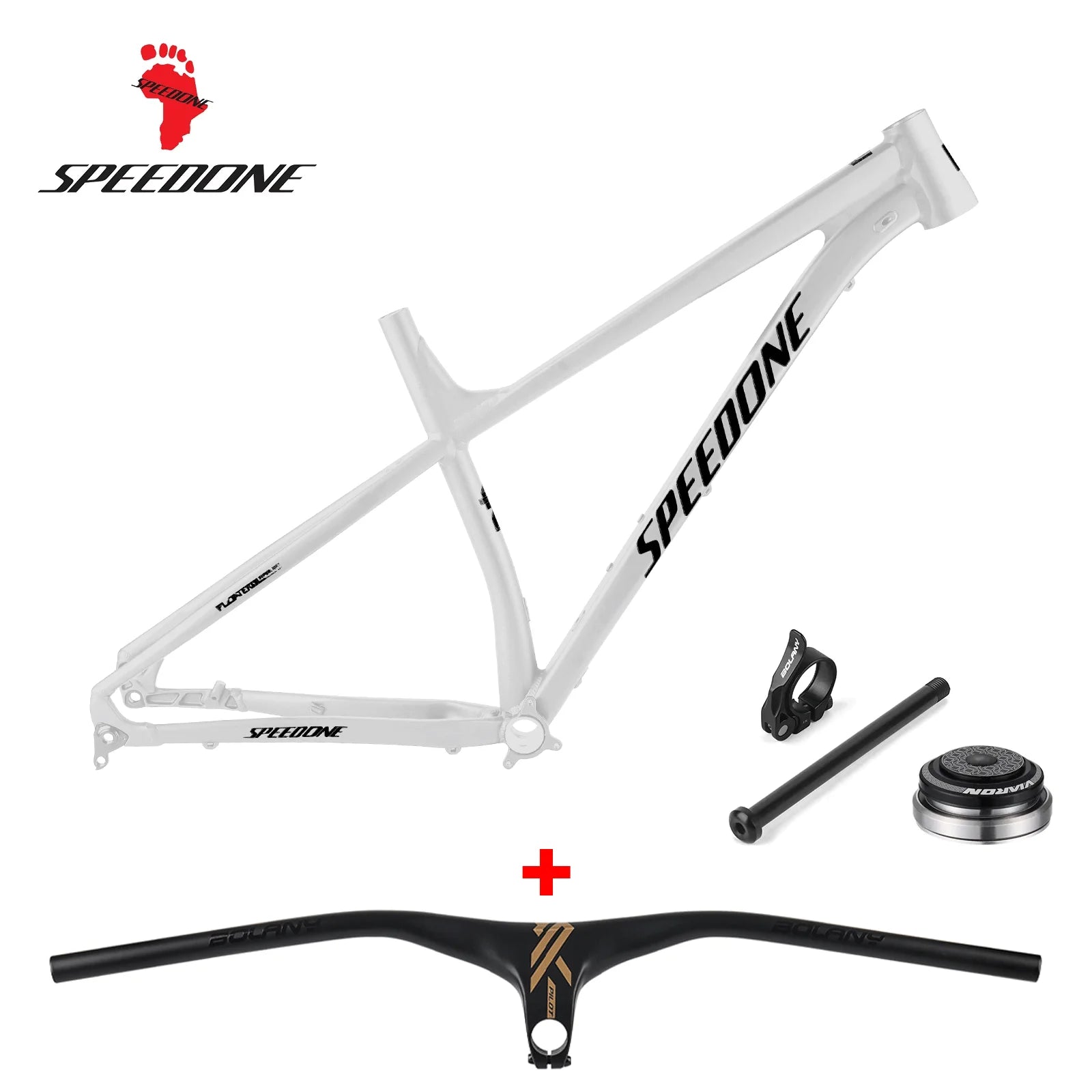 SPEEDONE 29'' Racetrack Bike Frame Ultralight Aluminum Alloy Mountain Bike Hardtail Frame Internal Routing 148x12mm Thru Axle
