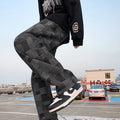 Blue Black Plaid Jeans Men Retro Casual Wide-leg Jeans Mens Streetwear Loose Hip-hop Straight Denim Trousers Men Vintage Jeans