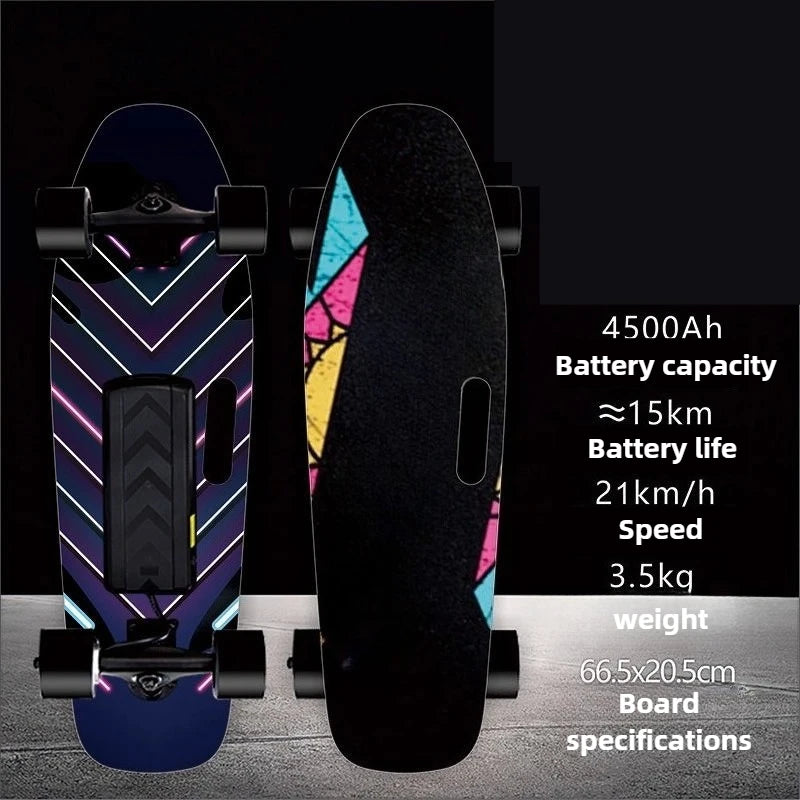 4 Wheel Electric Scooter Single Drive, 15km Range 150KG Load & 30° Climb, 22km/h Speed 90min Charge for Adults Teens Commuters