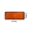 Universal Rectangular Safety Reflectors Warning Plates for Motorcycle Bike E-Scooter Helmet Night Riding Safety Reflector
