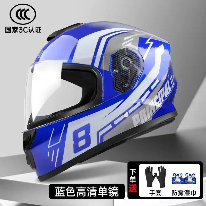 Universal Motorcycle Helmets Full-Face Helmets for Men and Women Electric Scooter Safety Helmets Casco De Moto