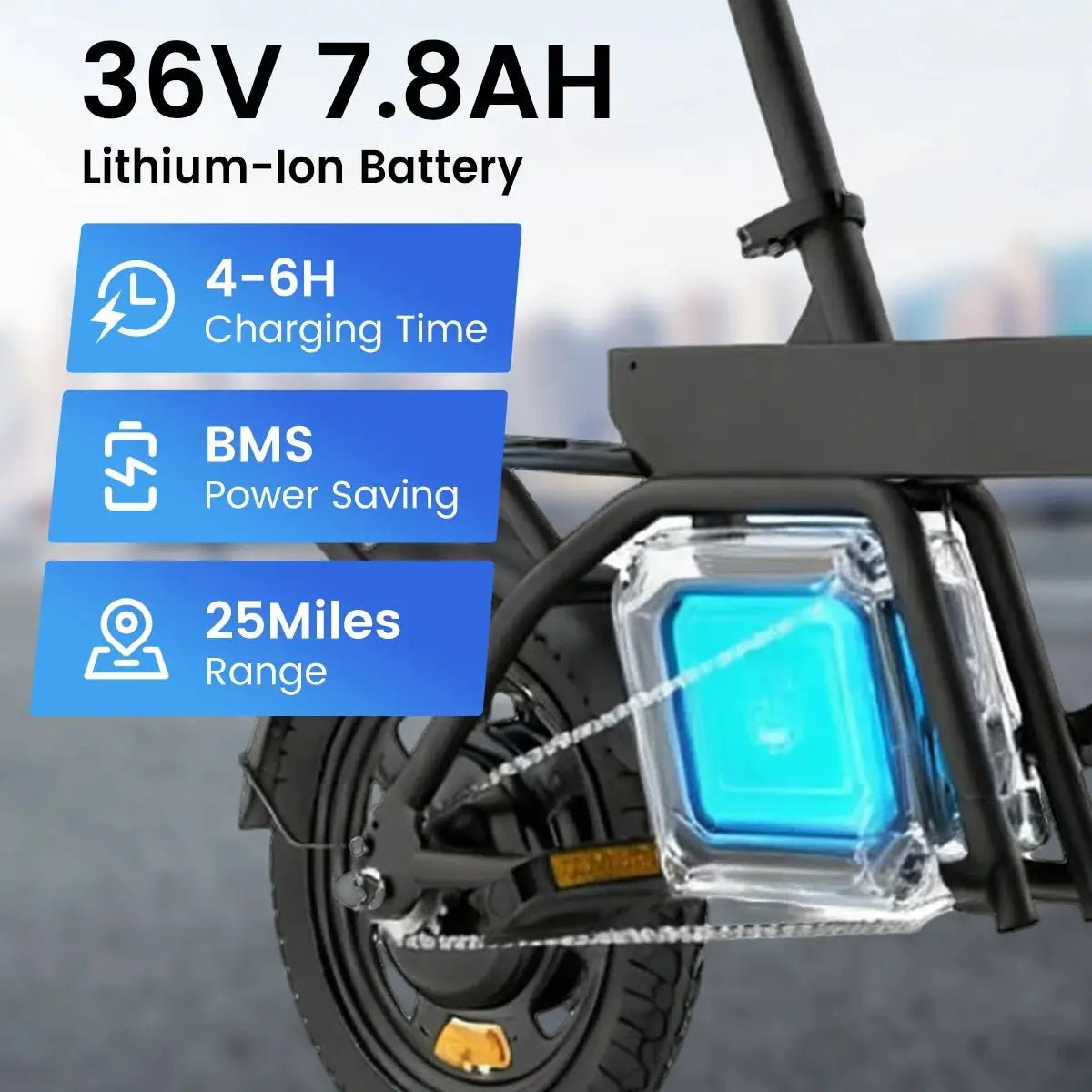 REGALANGEL B20 mini for Adults  E Bike 250W Motor 36V 7.8AH Battery Electric bike 14 inch Tire  City Commuter Electric Bicycle