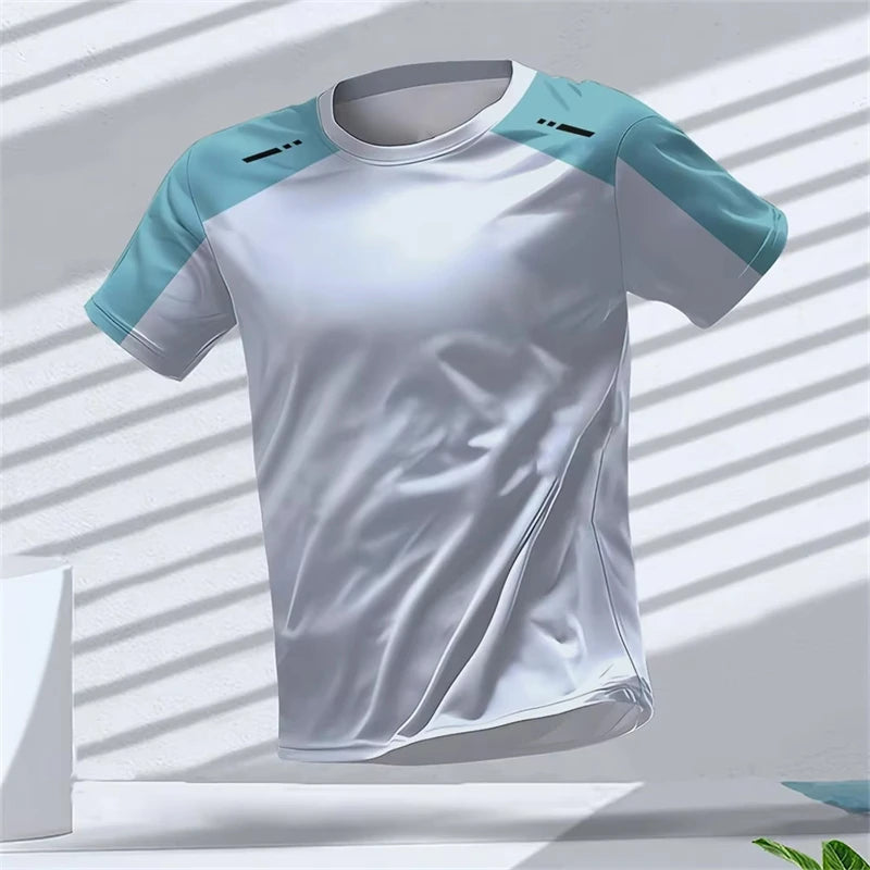 Simple Fashion Sports T-shirts For Men Summer Outdoor Short Sleeve 3D Printed T Shirts Casual Oversized Running Gym Tees Tops