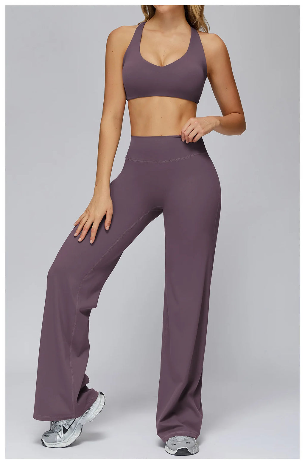 Yoga Set 2 Pieces Sports Outfits Female Clothing Fitness Vest Sportswear Women Tracksuit High Waist Leggings Sport Bra Yoga Suit