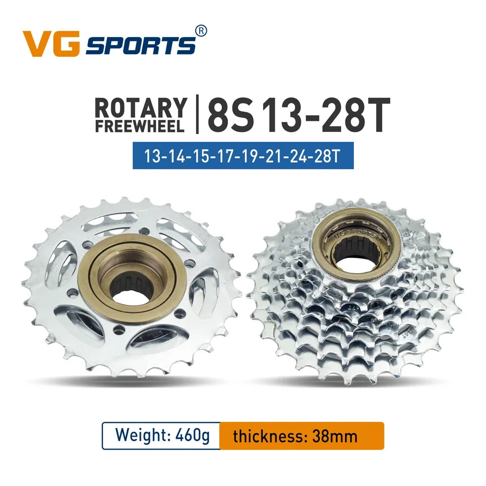Vg Sports Bicycle Spinning Flywheel 5/6/7/8/9/10/11 Speed Bicycle Threaded Freewheels 14-28T 13-28/32T 11-32/36T Discs