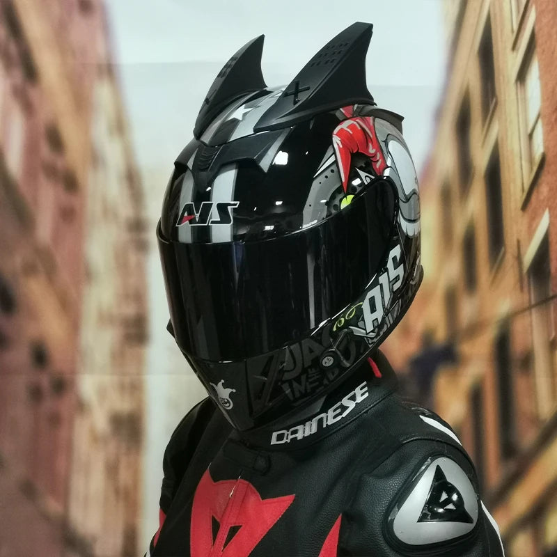 AIS helmet men and women electric motorcycle hard hat full helmet four-season summer knight head