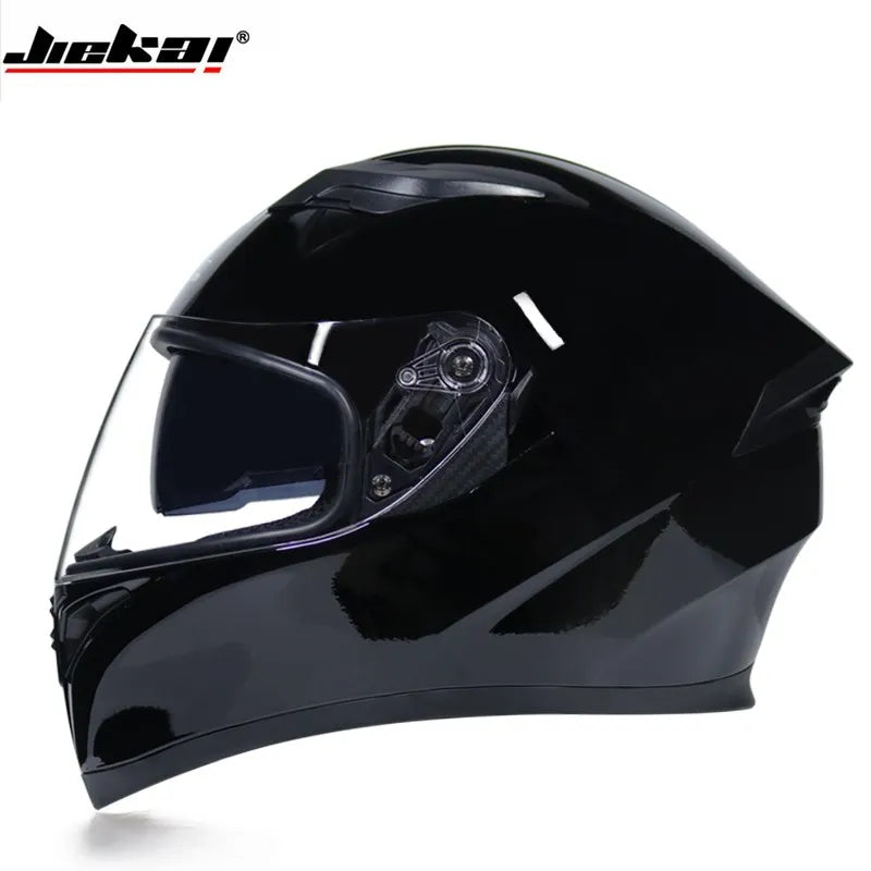 JIEKAI DOT Certified Full Face Motorcycle Helmet Racing Dual Lens Helmet