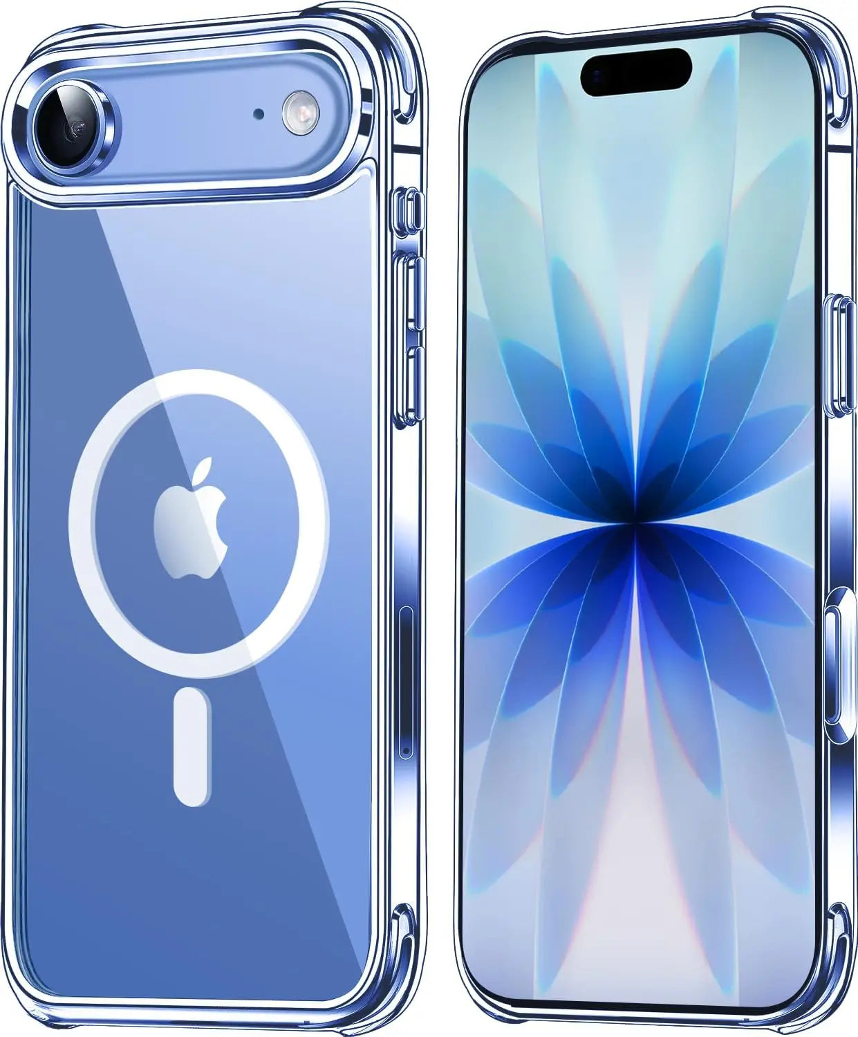 Original Magnetic Transparent Phone Case, Silicone Case for iPhone 17 Air 16 15 14 13 Pro Max Plus 16E Magsafe