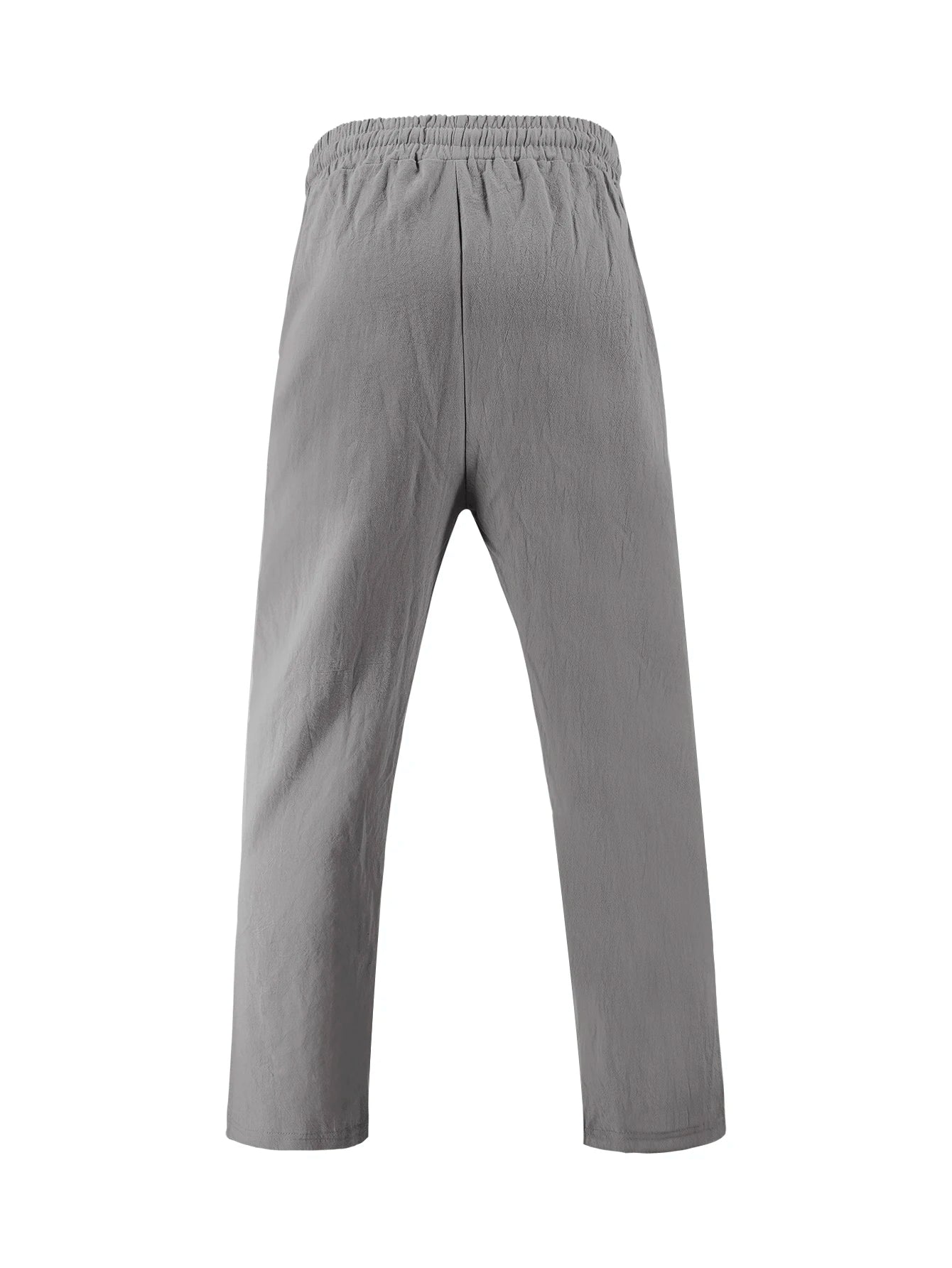 2025 New Arrival Men's Casual Tracksuit Linen Shirt and Pants Set Breathable Summer Outfits for Beach and Daily Wear