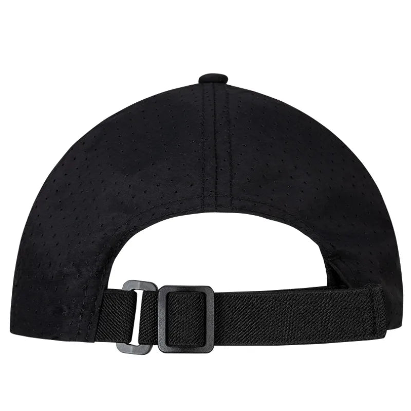 Nike 3Brand logo print breathable casual sports versatile nylon baseball cap, unisex couple's style, solid black N32533077GS-001