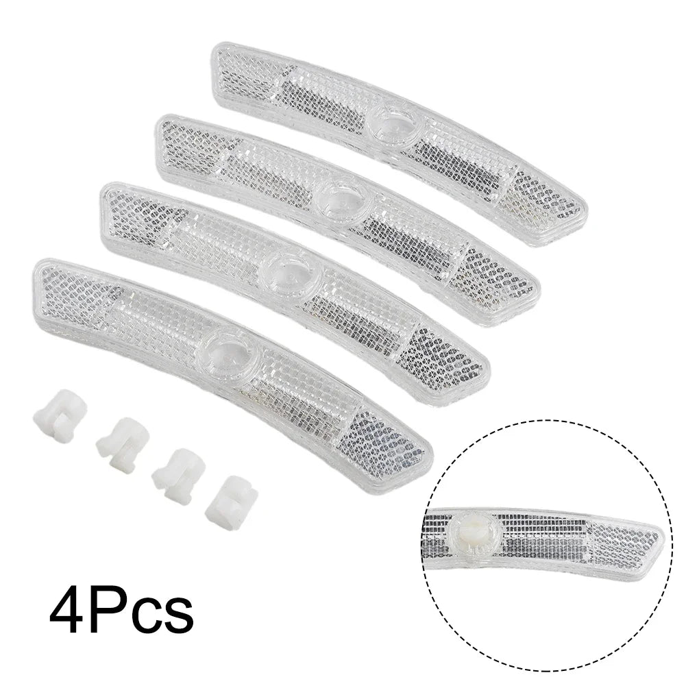 Bicycle Reflective Strips Spoke Reflector Indoor Office Outdoor Garden White Yellow 125*20mm Replacement Accessories