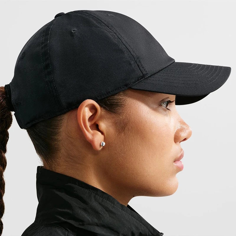 Nike Brand Logo Polyester Baseball Cap Unisex Couple Style Black/Gold Fb5372-011