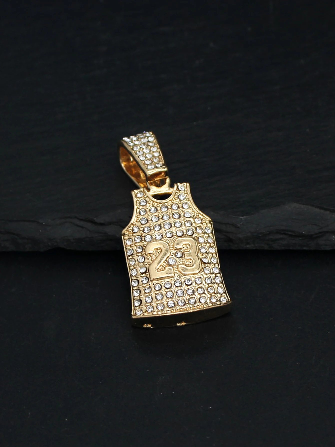 Hip Hop Rhinestone Number 23 Basketball Pendant Necklace Hiphop Iced Out Chain Sports Necklaces For Men and Women Jewelry Gift