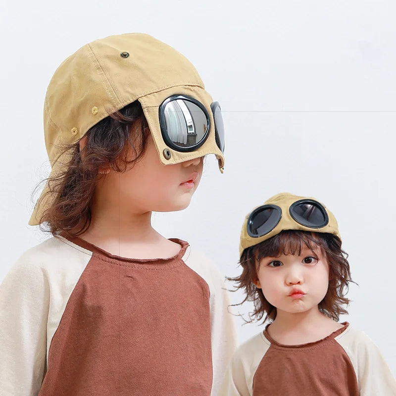 Aviator Hat Korean Adult/Child Version Personality Glasses Cap Sunglasses Sunshade Spring Summer Versatile Tide Baseball Cap