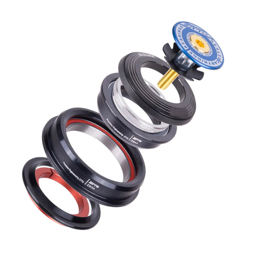 1 1/8"-1 1/2" 45 Degree Threadless Tapered Tube Fork Straight Tube ZS44 ZS56 Sealed Bearing Bicycle Headset Bike Headset