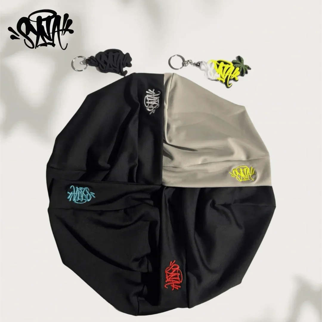 SY with Keychain 2025 New Sy World Skull Hat Syrunning Hat 2025 New Knitted Sy Beanie Hat for Men and Women Y2k War