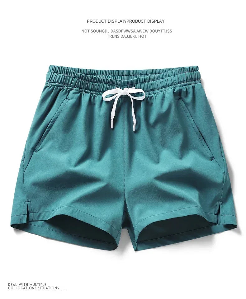 Gym Shorts Mens Sports Sweatpants Pockets Gym Casual Shorts Basic Lightweight Pants Running Jogging Beach Shorts Men Swimwear
