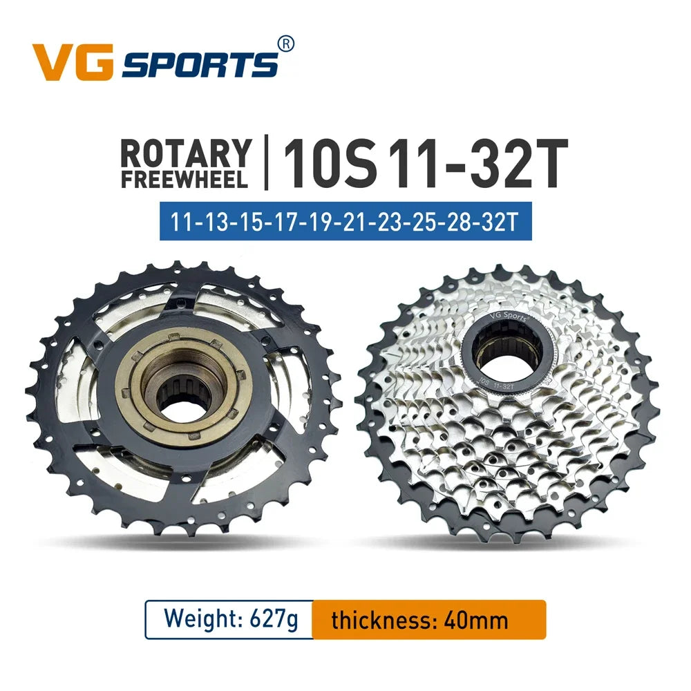 Vg Sports Bicycle Spinning Flywheel 5/6/7/8/9/10/11 Speed Bicycle Threaded Freewheels 14-28T 13-28/32T 11-32/36T Discs