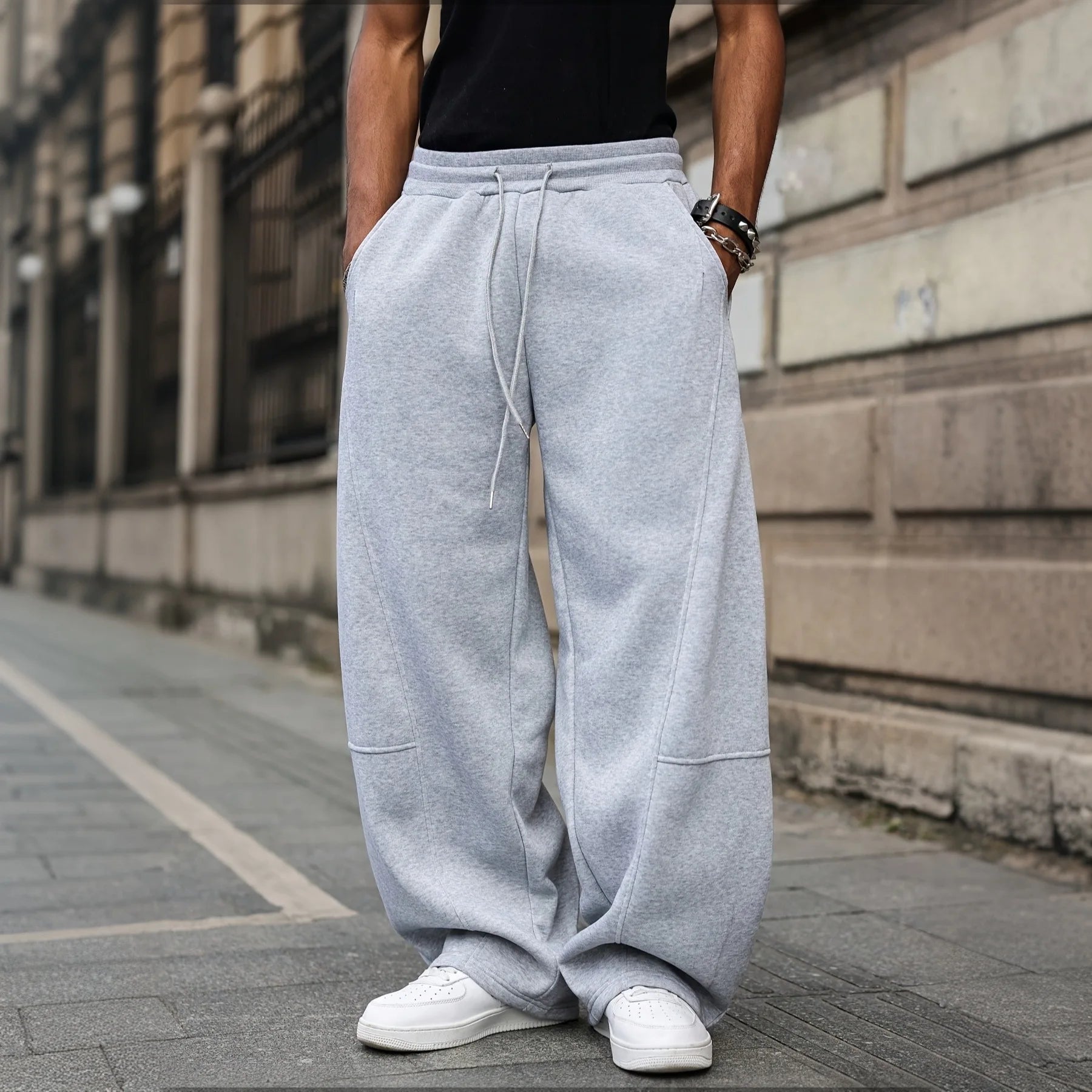 Men's American Style Heavyweight Jogger Pants Straight Leg Casual Streetwear Pants for Men Women Hip Hop Sports Sweatpants