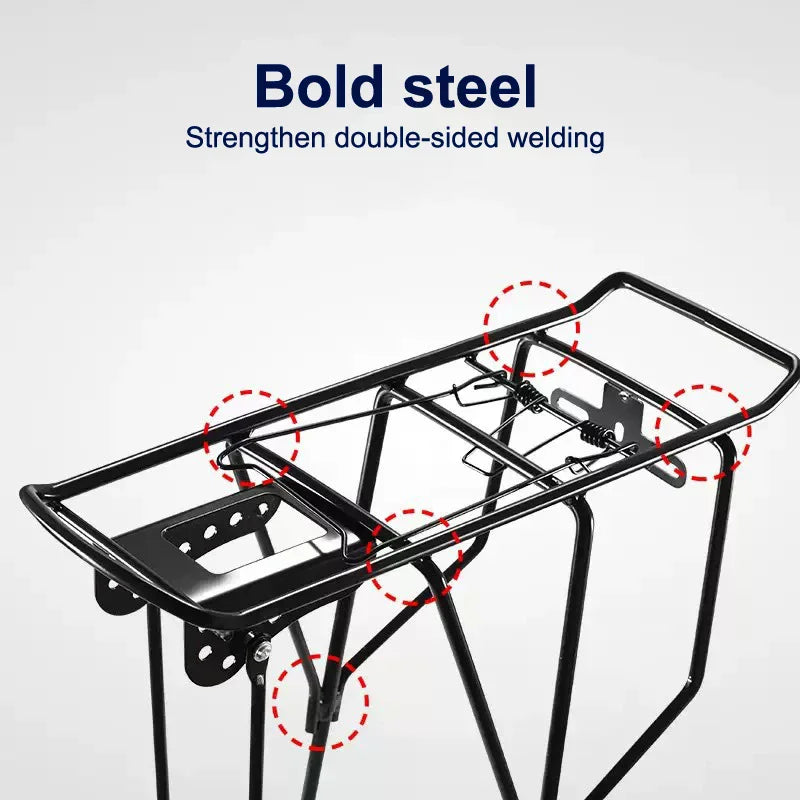 1 Set 250kg Load Capacity Shelf Back Seat Bicycle Rear Luggage Cargo Rack Portable Sturdy Carrier Mountain Bike Bicycle Carrier