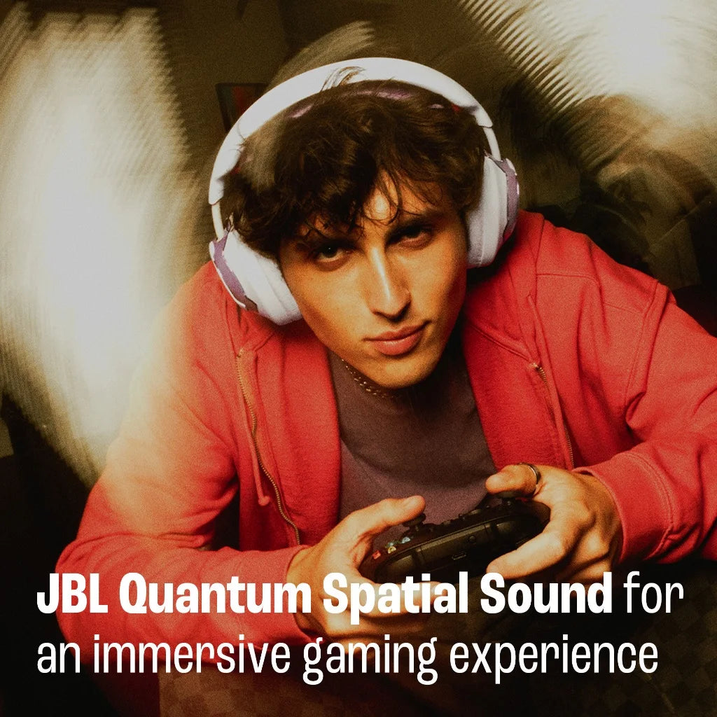 JBL Quantum 650 Wireless Gaming Headset, Over-Ear Headphones with Mic, Spatial Audio Gaming Headphones for E-Sports