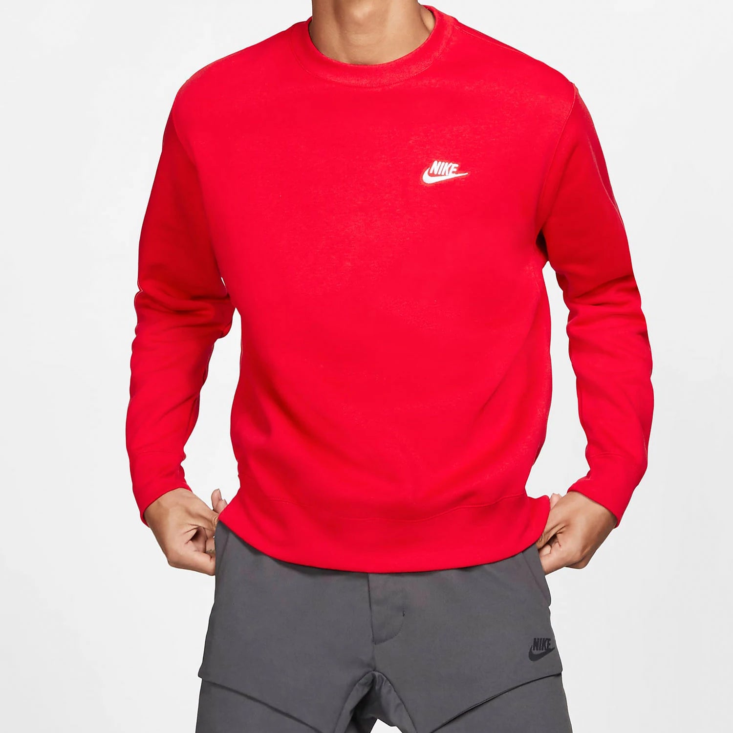 Nike Official Authentic Men's Fleece Knit Round Neck Sweatshirt Pullover BV2663-657