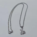 1pcs Hockey Basketball Volleyball Racquet Hat Necklace 45cm Stainless Steel Chain Women Sports Jewelry Wholesale Sales