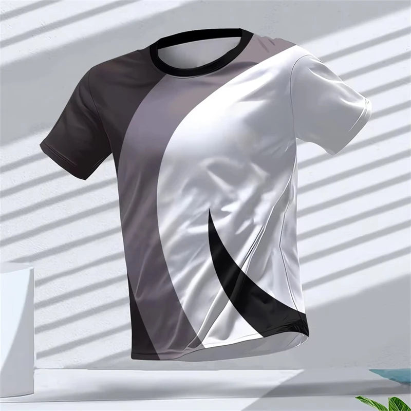 Simple Fashion Sports T-shirts For Men Summer Outdoor Short Sleeve 3D Printed T Shirts Casual Oversized Running Gym Tees Tops