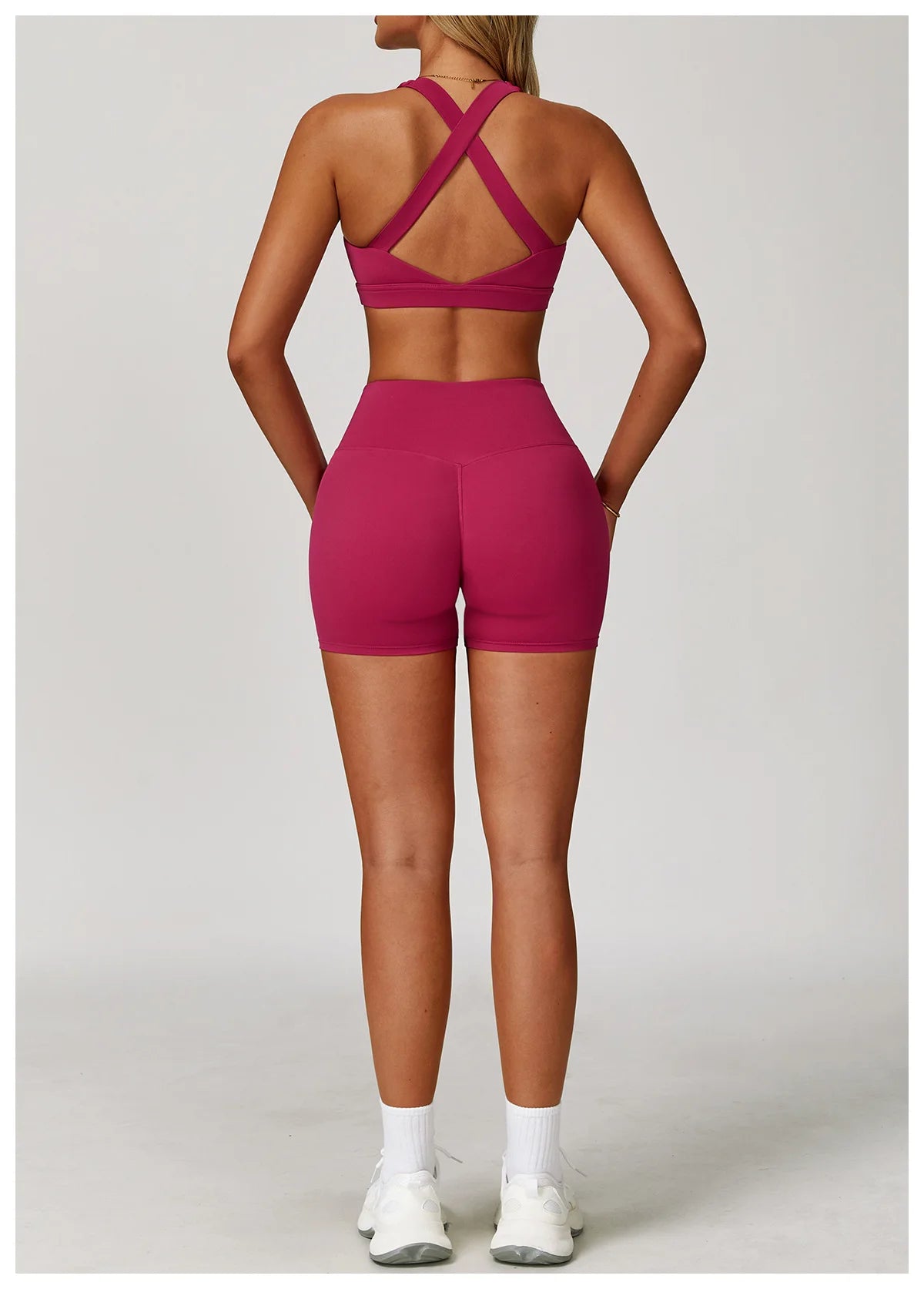 Women's Tracksuit 2PCS Fitness Suit Yoga Sets Sportswear Workout Sports Bra High Waist Leggings Gym Clothing Push Up Sports Suit