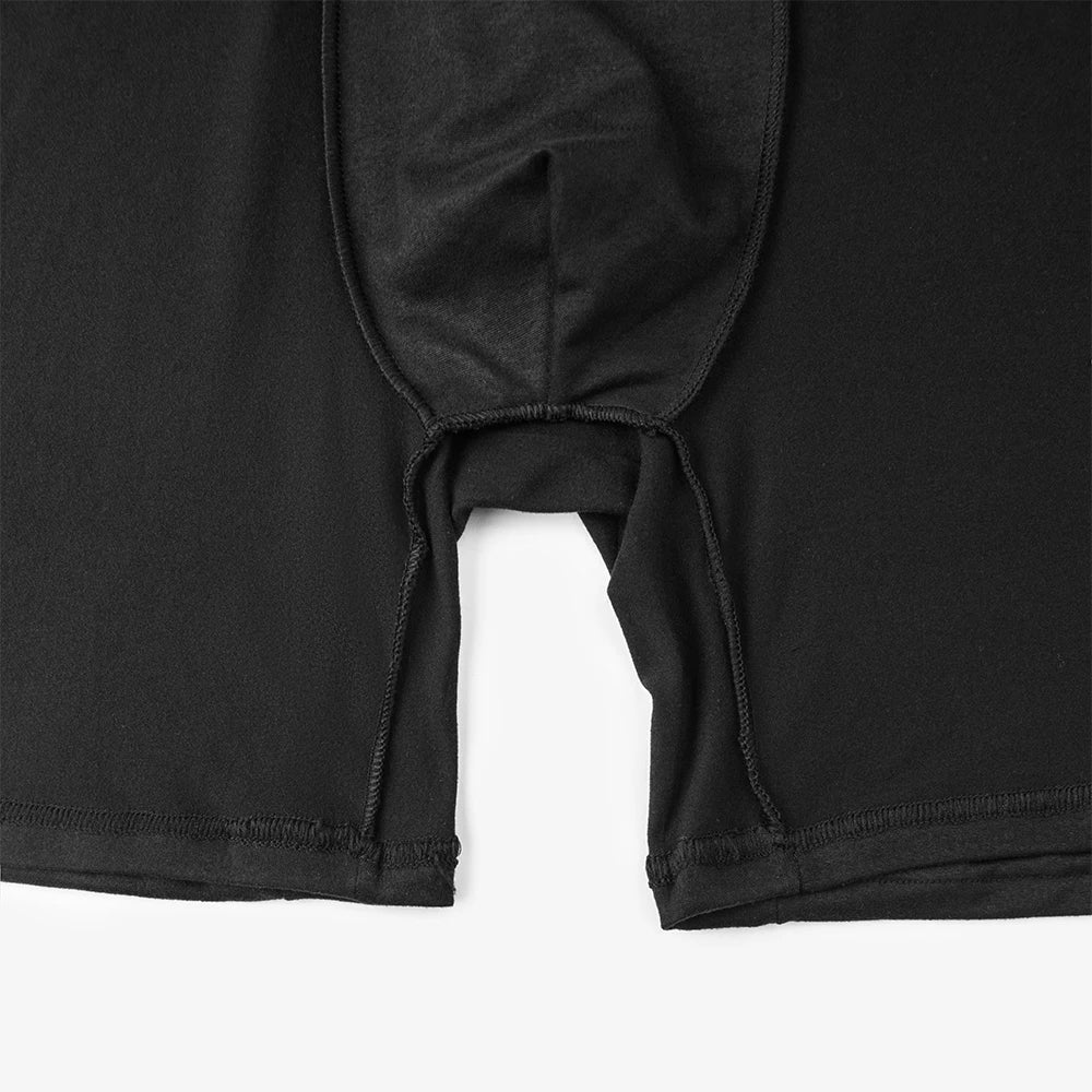 10Pcs Black Mens Mid Length Boxer Briefs Ultra Soft Breathable Stretch Comfort Underwear for Daily Commute Home Gym