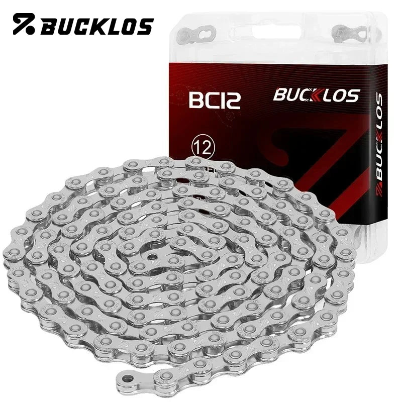 BUCKLOS MTB Road Bike Chain 8/9/10/11/12 Speed Bicycle Chains Universal EL/SL Road Bike Chain Gold/Silver Chains Bicycle Part