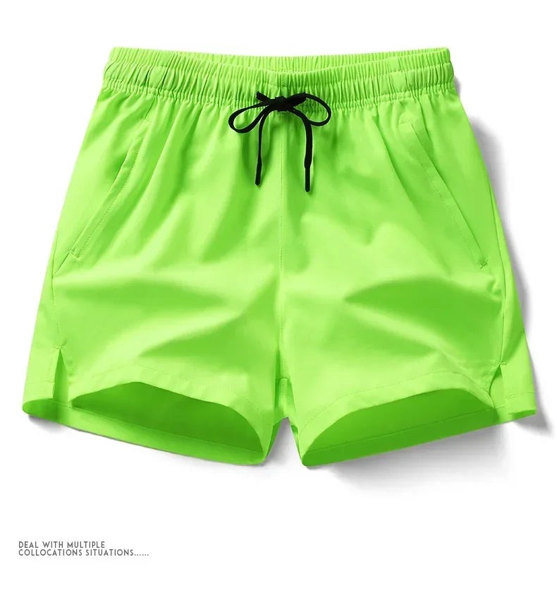 Gym Shorts Mens Sports Sweatpants Pockets Gym Casual Shorts Basic Lightweight Pants Running Jogging Beach Shorts Men Swimwear