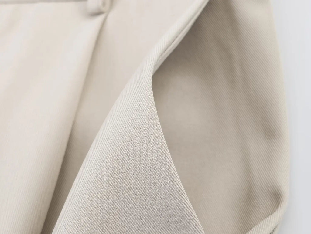 European and American style 2026 new double-button straight suit jacket with shoulder pads + pleated straight trousers suit