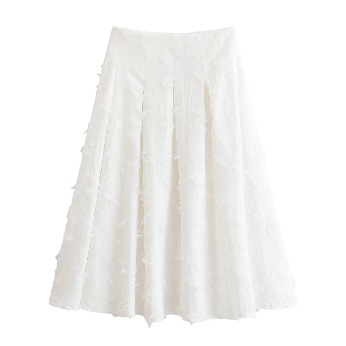 HH Women Tassel Sets White Turn-Down Collar Single-Breasted Shirts+High Waist Zipper A-Line Long Skirts Female Holiday Suit